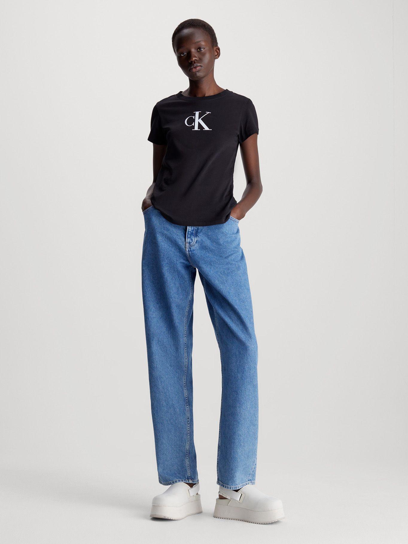 Polera Satin Ck Slim Negro Calvin Klein-1