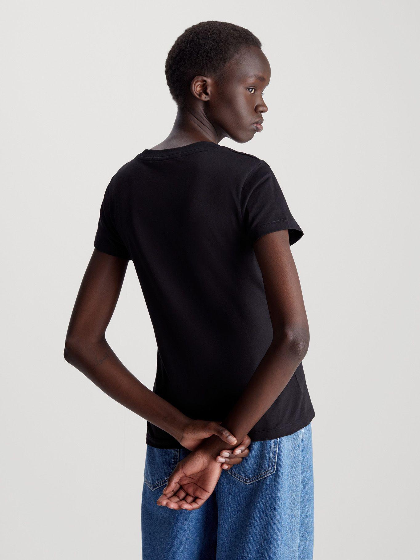 Polera Satin Ck Slim Negro Calvin Klein-2
