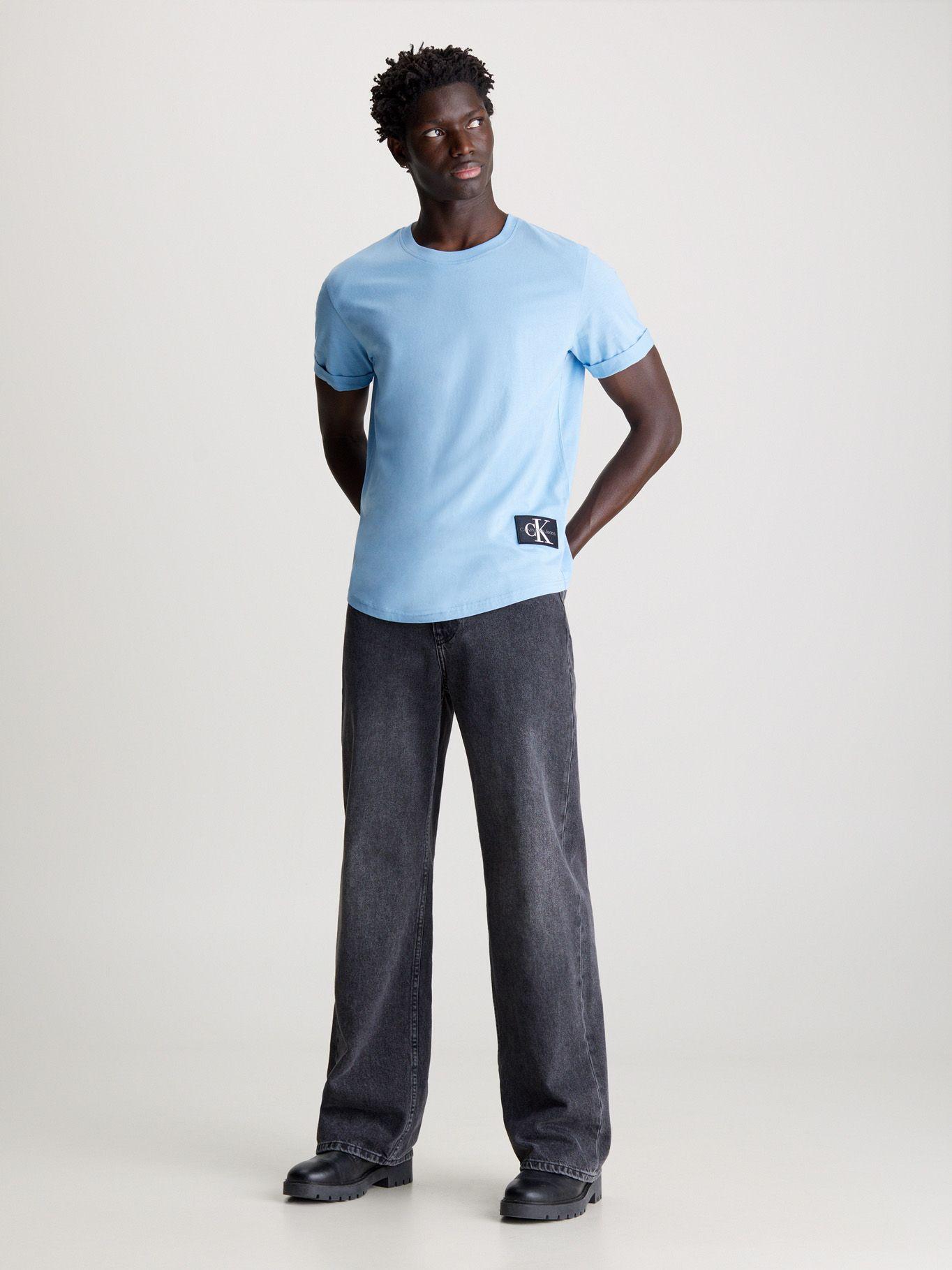 Polera Badge Turn Up Azul Calvin Klein-1