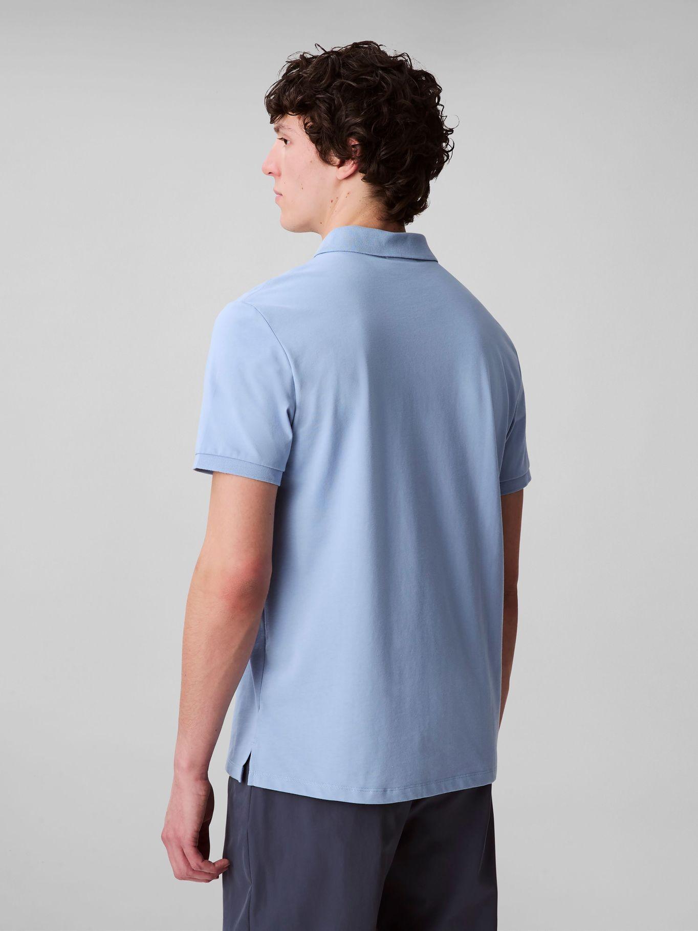 Polo con Monograma Bordado Celeste Calvin Klein-2