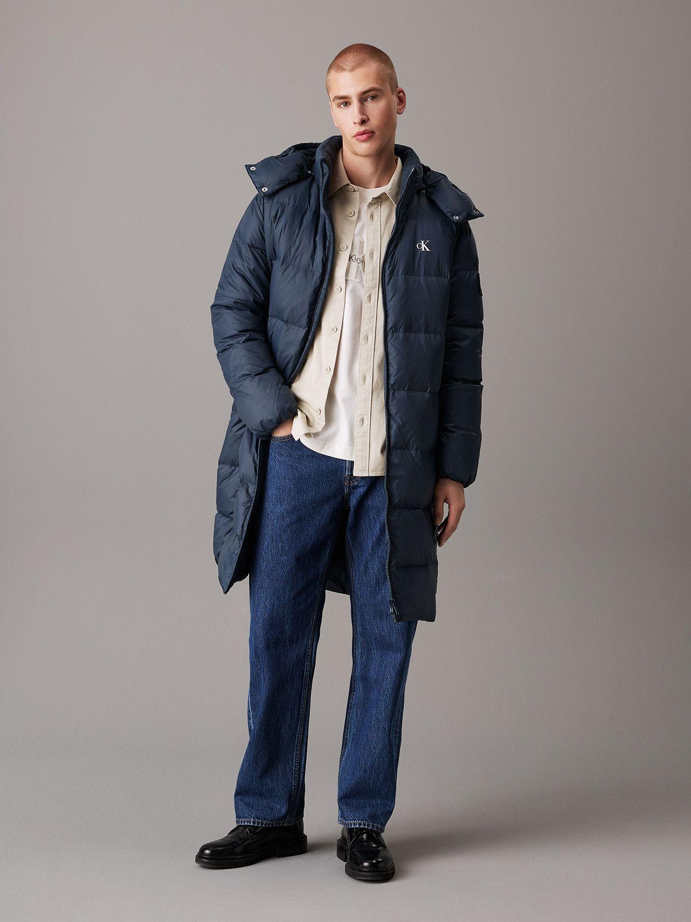 Parka Larga Essentials Down Azul Calvin Klein-0