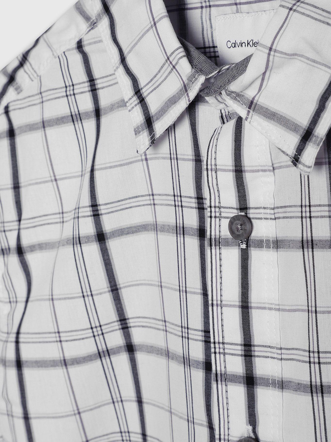 Camisa Niño Woven Tops Blanco Calvin Klein-3