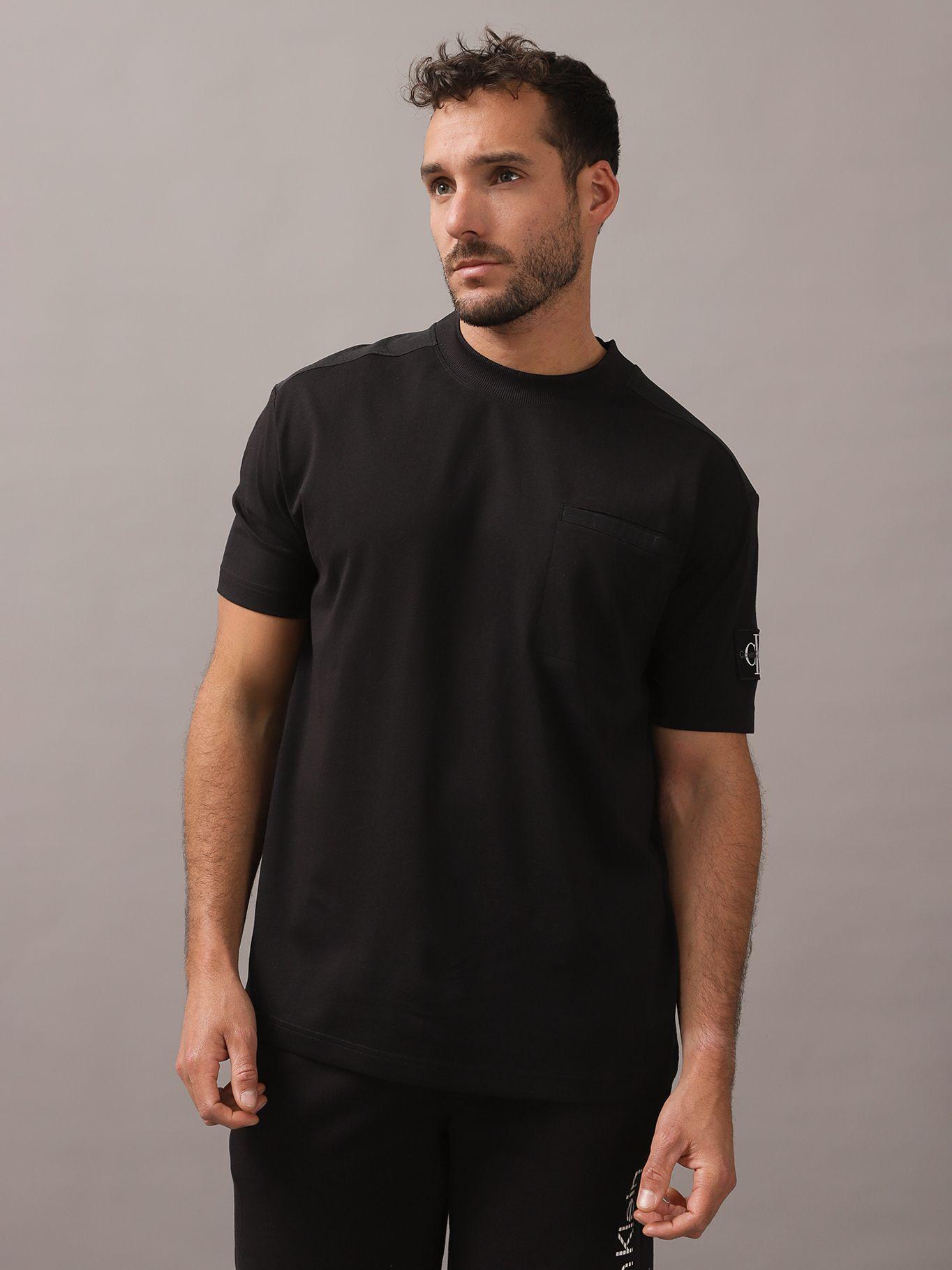 Polera Mix Media Negro Calvin Klein-0
