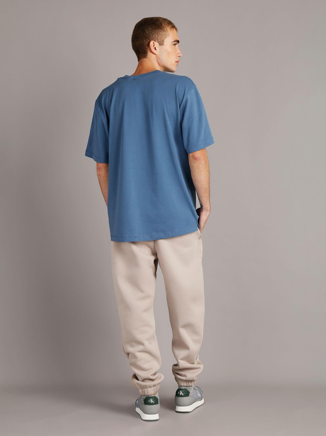 Polera Woven Label Relaxed Azul Calvin Klein-2