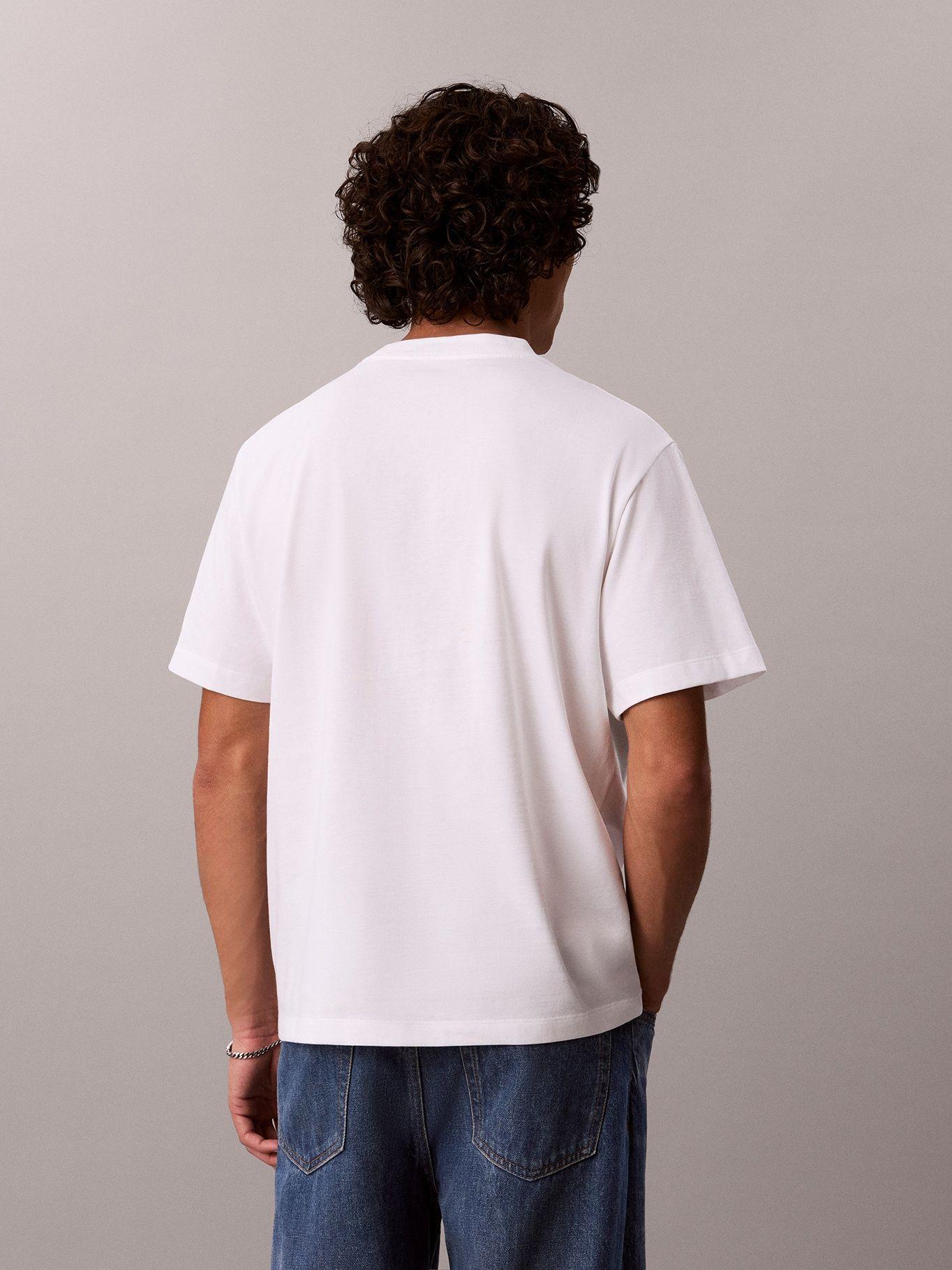 Polera con Gráfico de Logo Blanco Calvin Klein-2