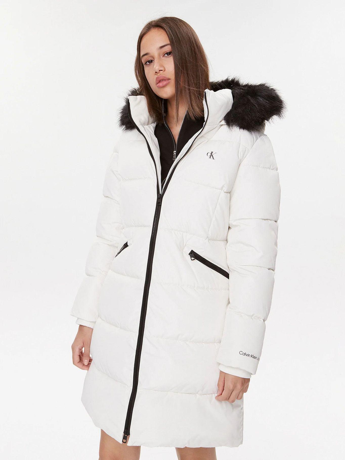 Parka Larga Faux Fur Blanco-0
