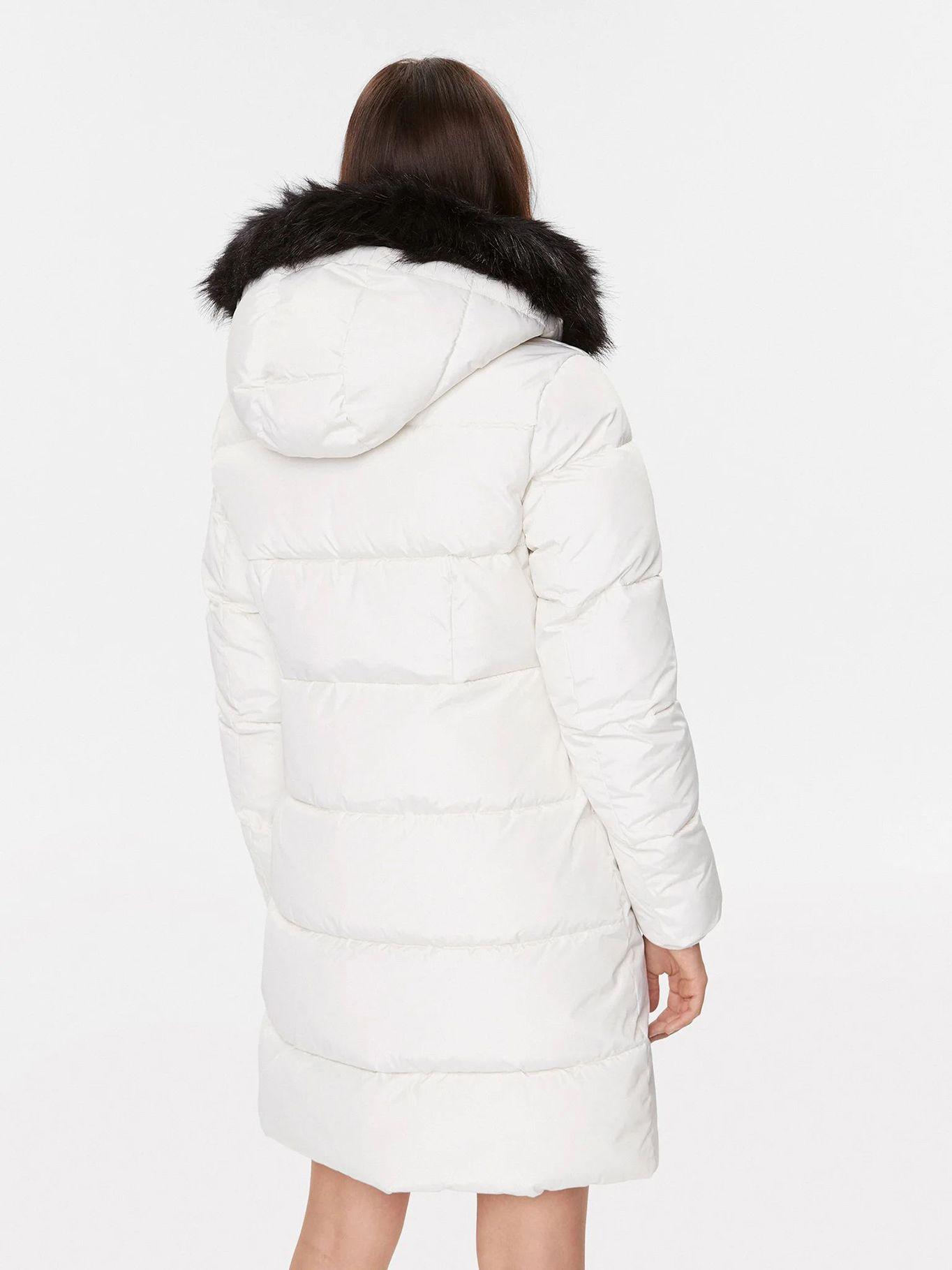 Parka Larga Faux Fur Blanco-2