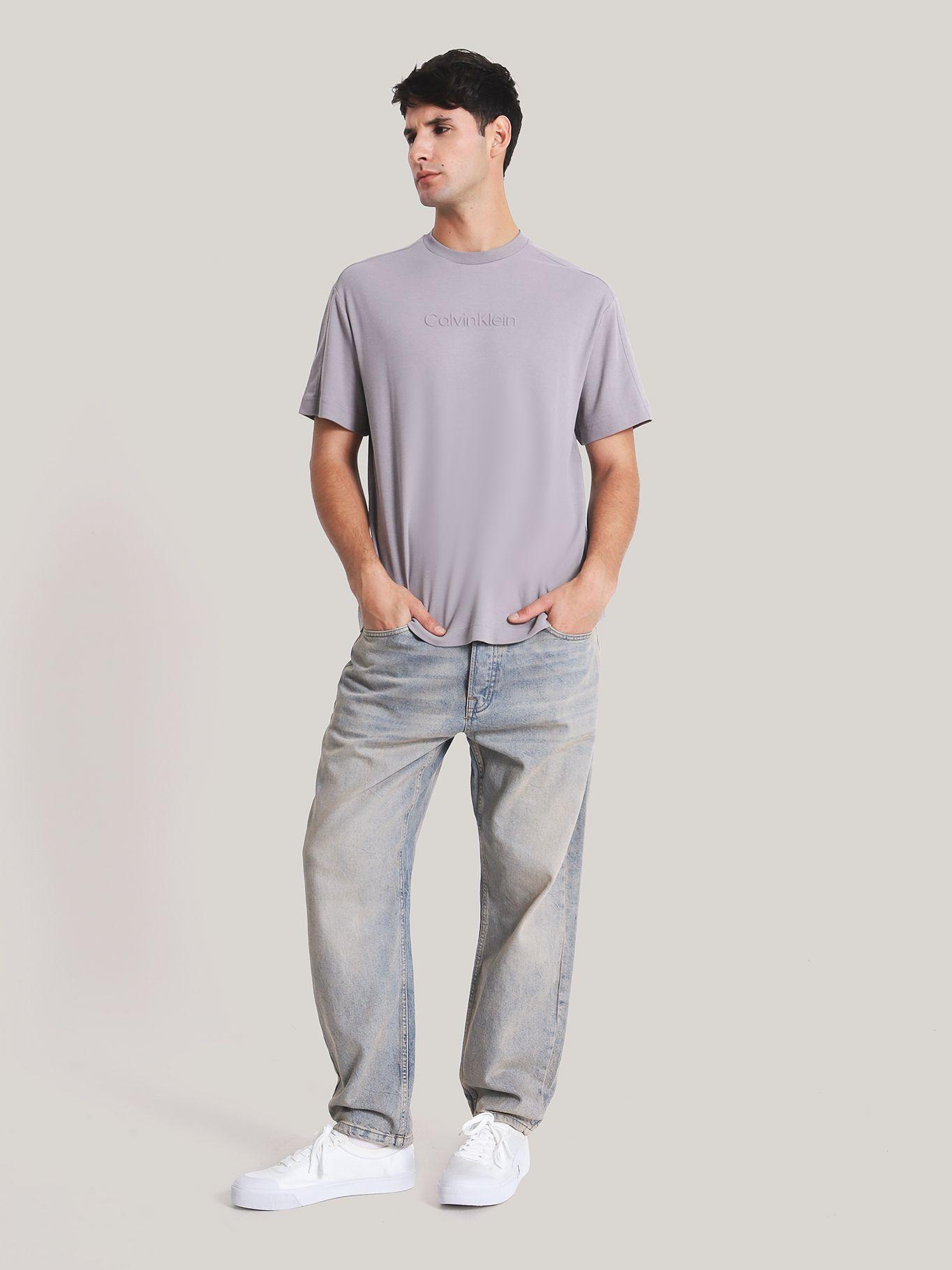Polera Embossed Comfort Gris Calvin Klein-1