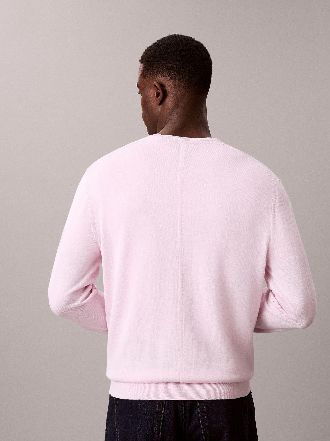 Sweater Clásico Acanalado Algodón Rosado Calvin Klein-2