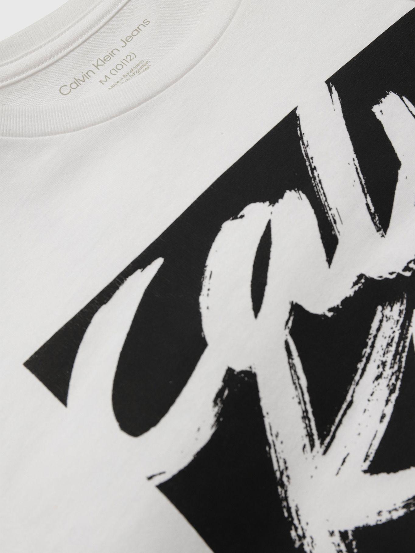 Polera Niño Overpaint Blanco Calvin Klein-3