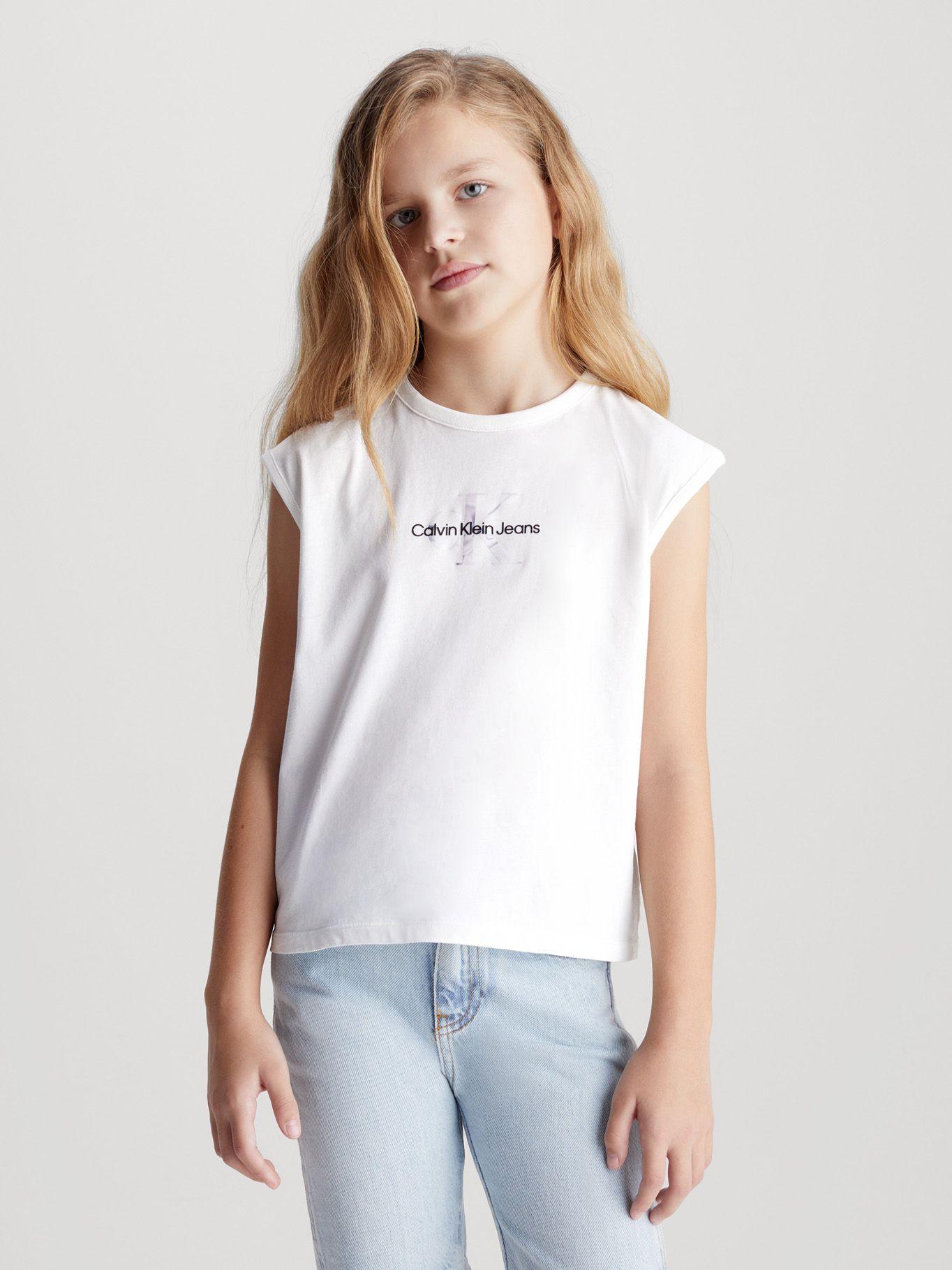Polera Niño Monologo Relaxed Blanco Calvin Klein-0
