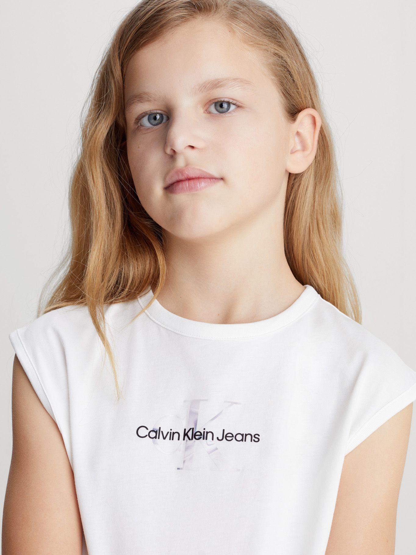 Polera Niño Monologo Relaxed Blanco Calvin Klein-2