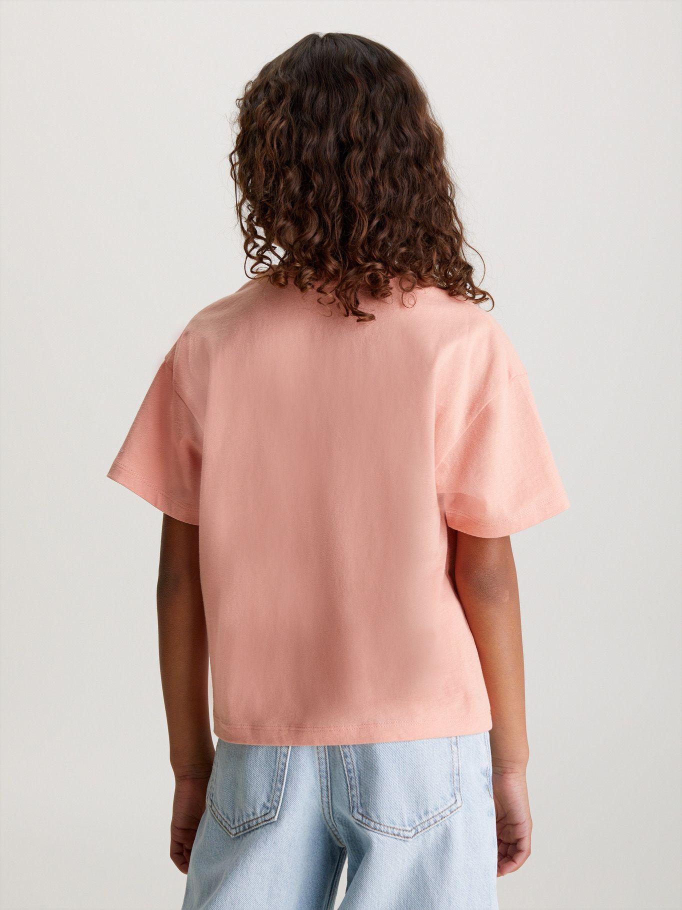 Polera Niña Ck Logo Boxy Rosado Calvin Klein-2