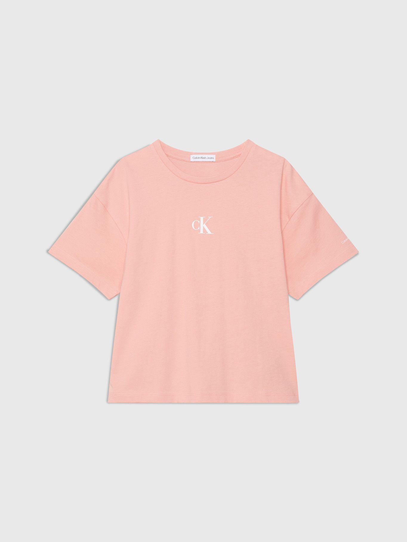 Polera Niña Ck Logo Boxy Rosado Calvin Klein-4