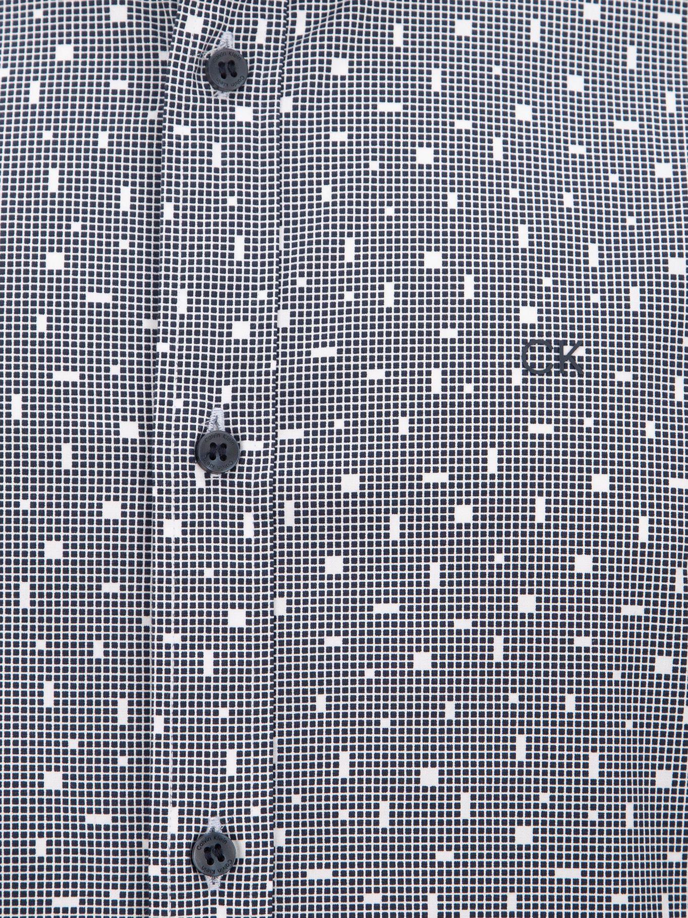 Camisa Micro Print Gris Calvin Klein-2