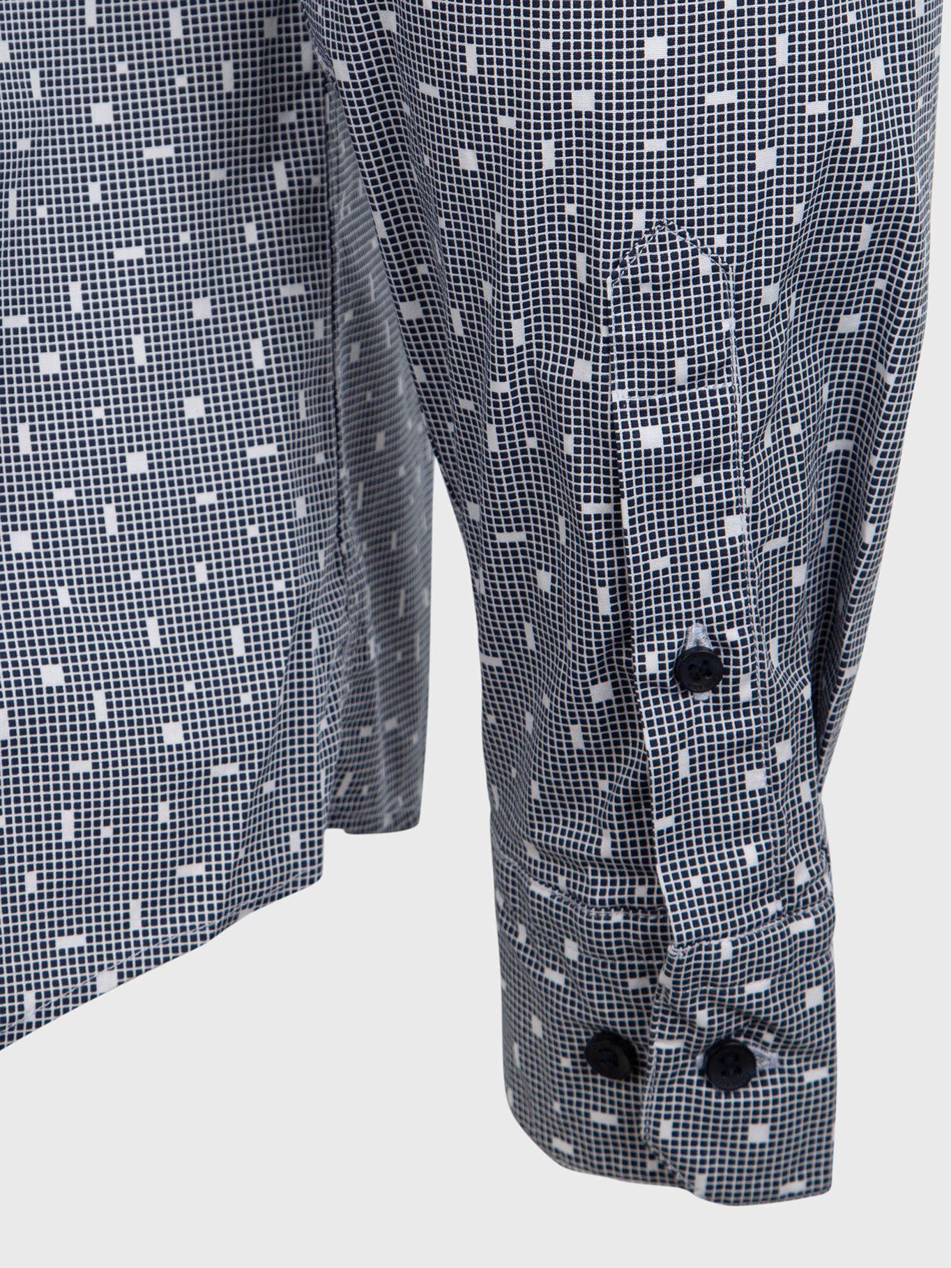 Camisa Micro Print Gris Calvin Klein-3