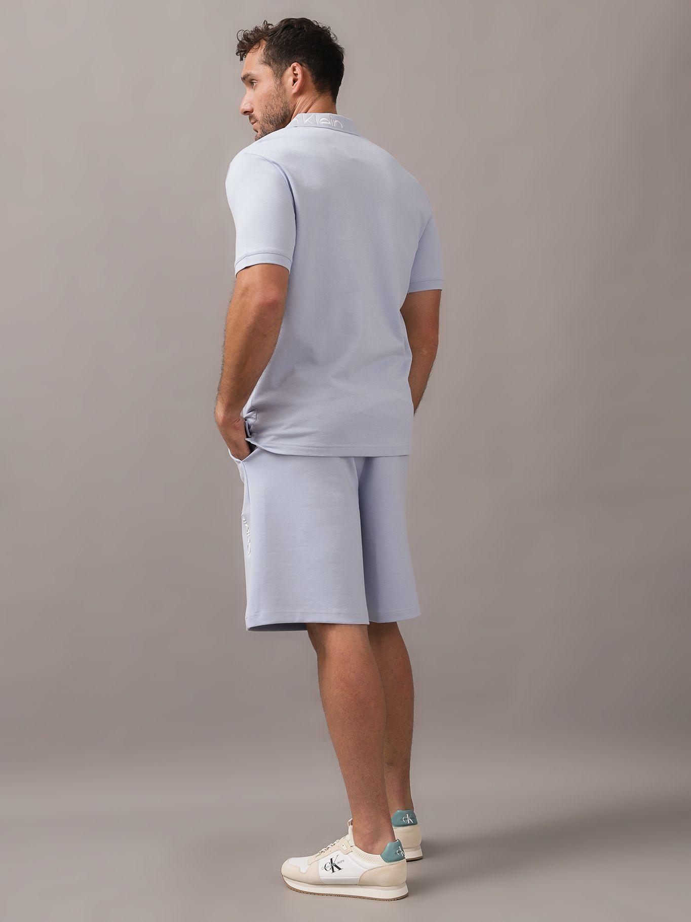 Polo Stretch Embroid Logo Azul Calvin Klein-2