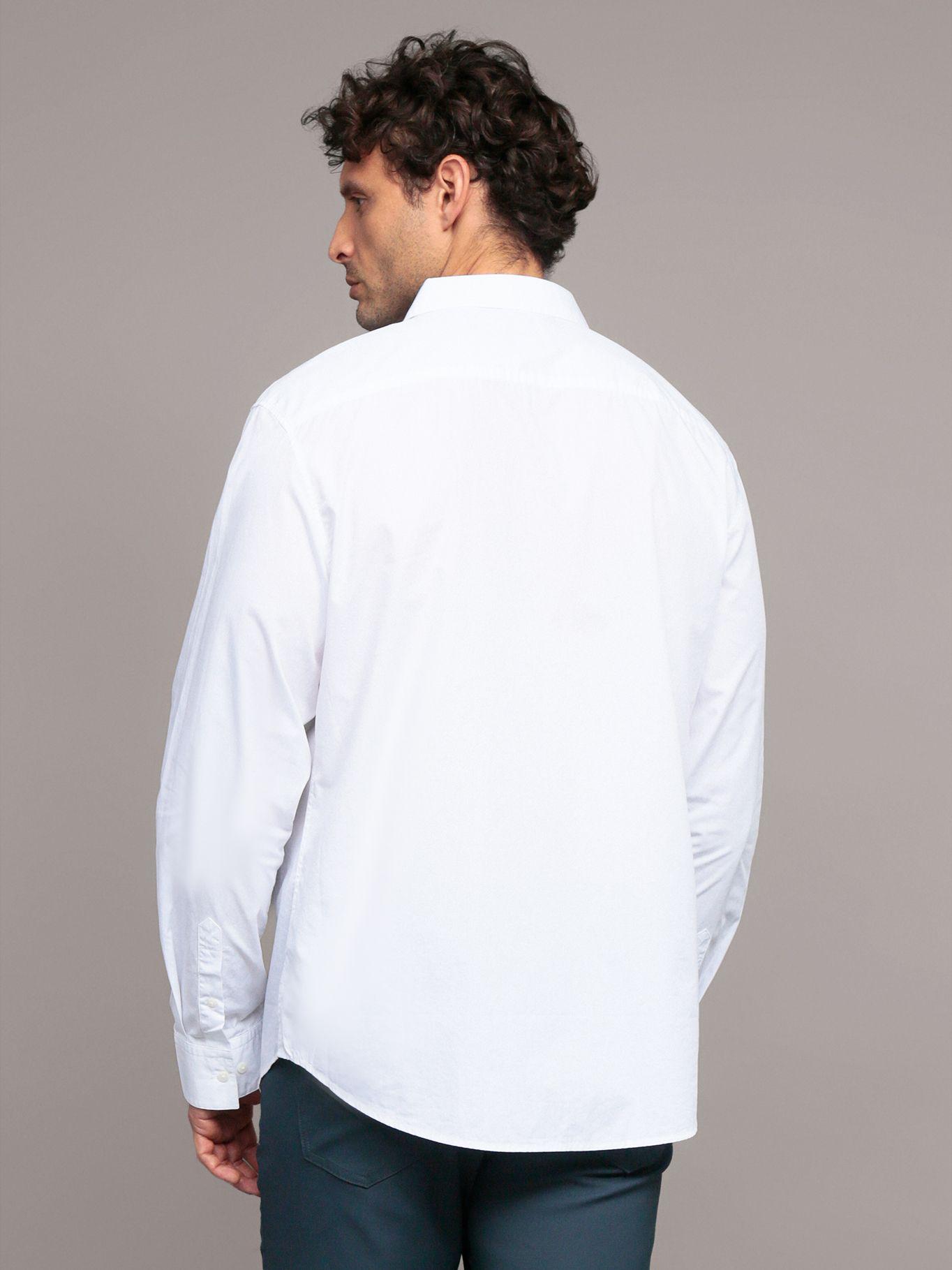 Camisa Clásica Poplin Blanco Calvin Klein-3