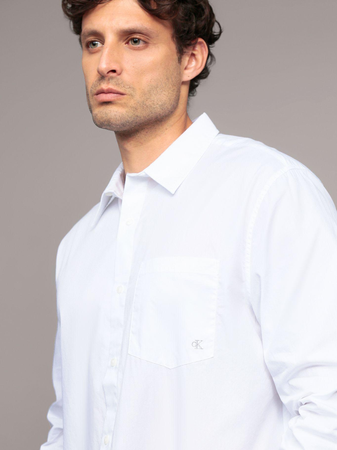Camisa Clásica Poplin Blanco Calvin Klein-4