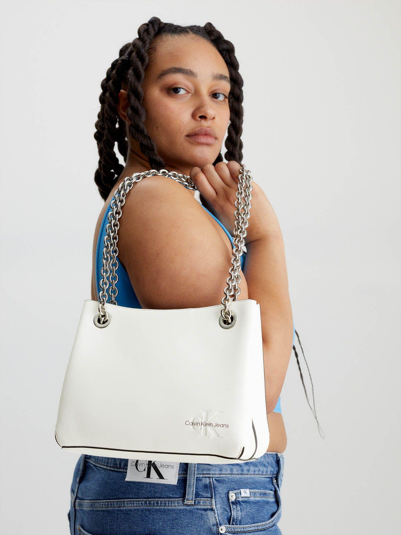 Bolso de hombro convertible Blanco Calvin Klein-3