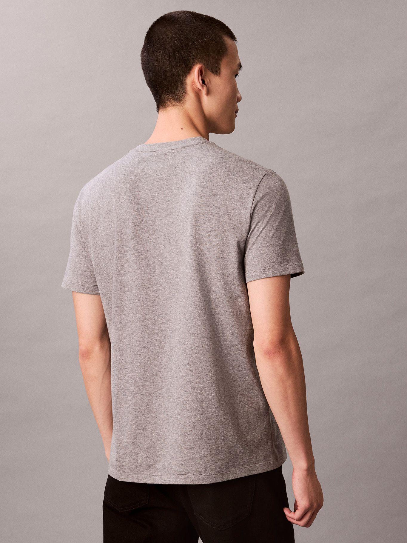 Polera con Micro Monograma Bordado Gris Calvin Klein-2