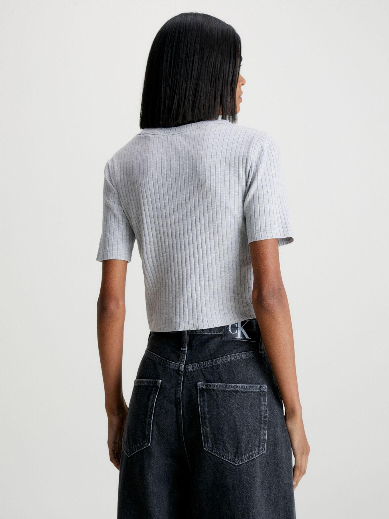 Polera Badge Slim P01 Gris Calvin Klein-2