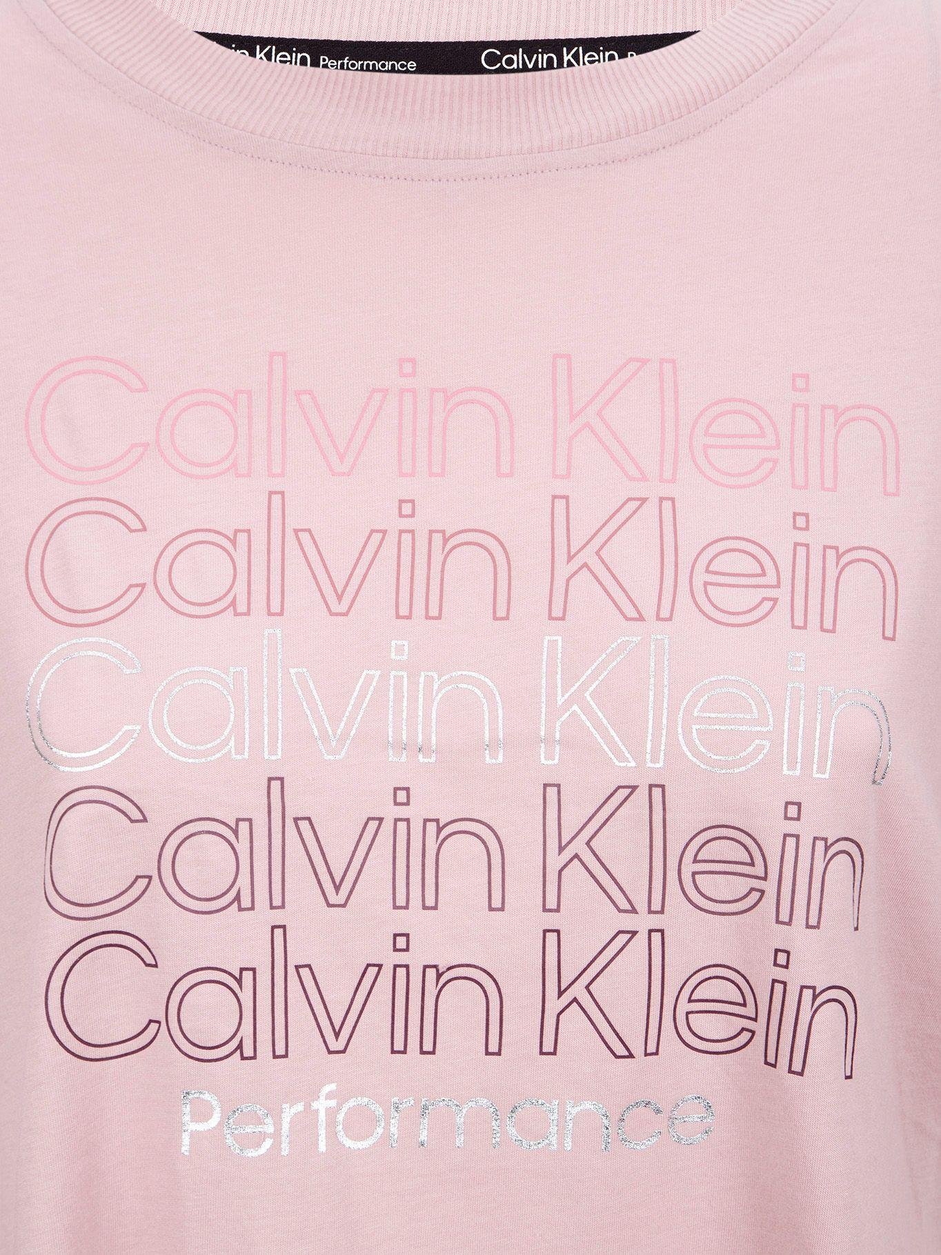 Polera Logo Crop Rosa Calvin Klein-3
