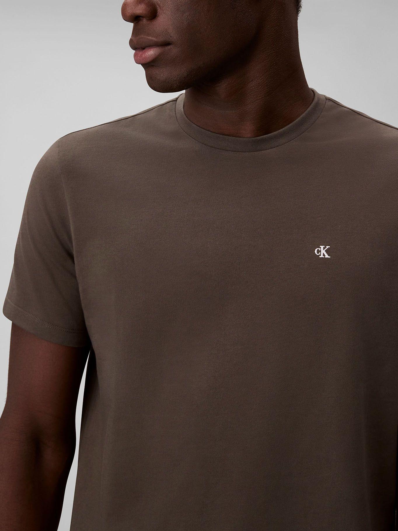 Polera Clásica con Monograma Gris Calvin Klein-4