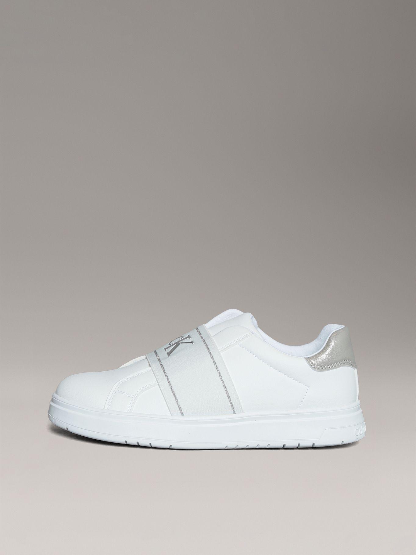 Zapatillas Niña con Banda Elástica Blanco Calvin Klein-5
