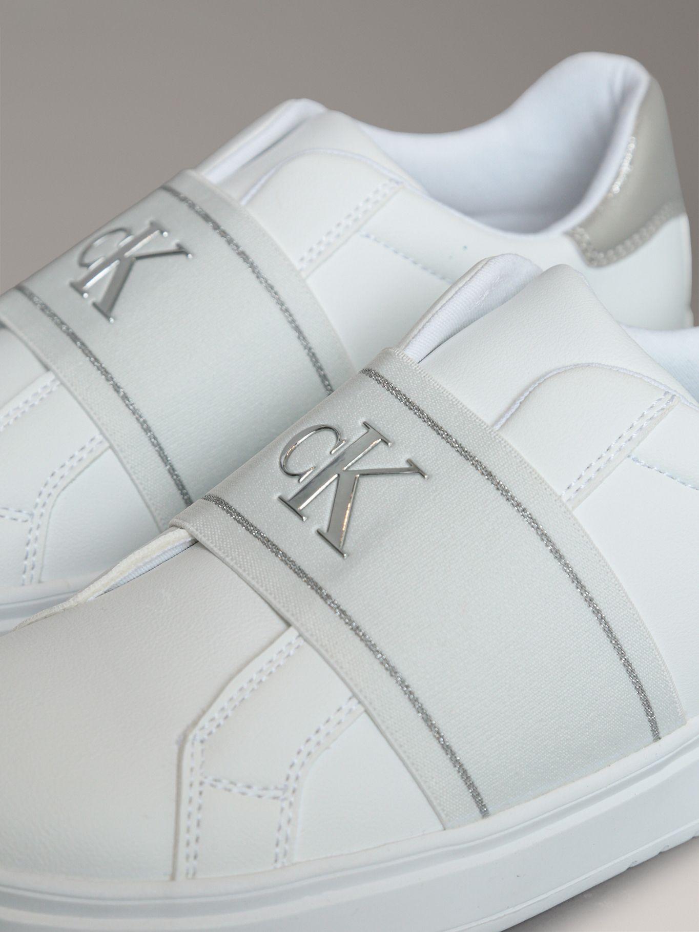 Zapatillas Niña con Banda Elástica Blanco Calvin Klein-6