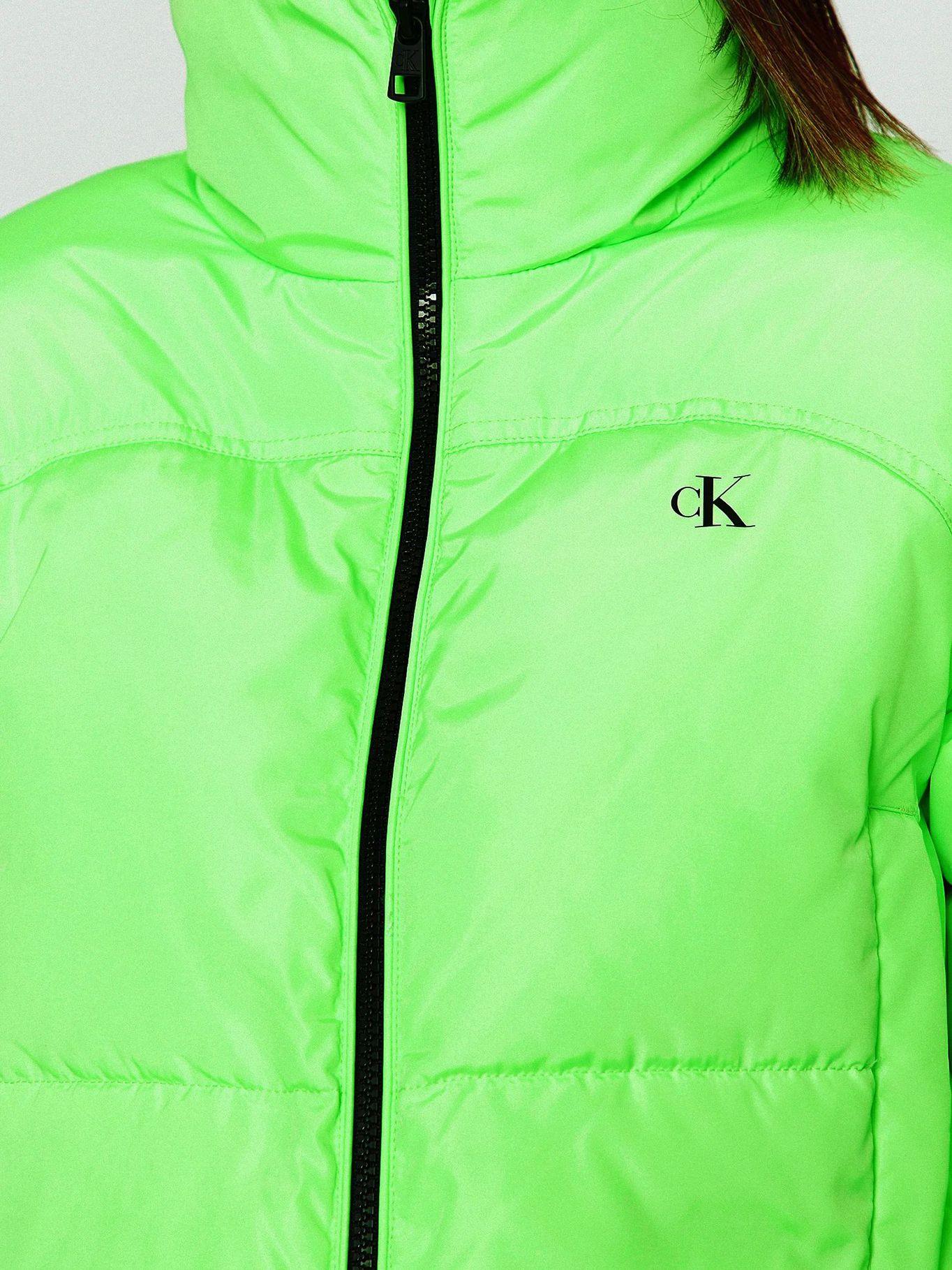 Parka Non Down Cropped Verde-3