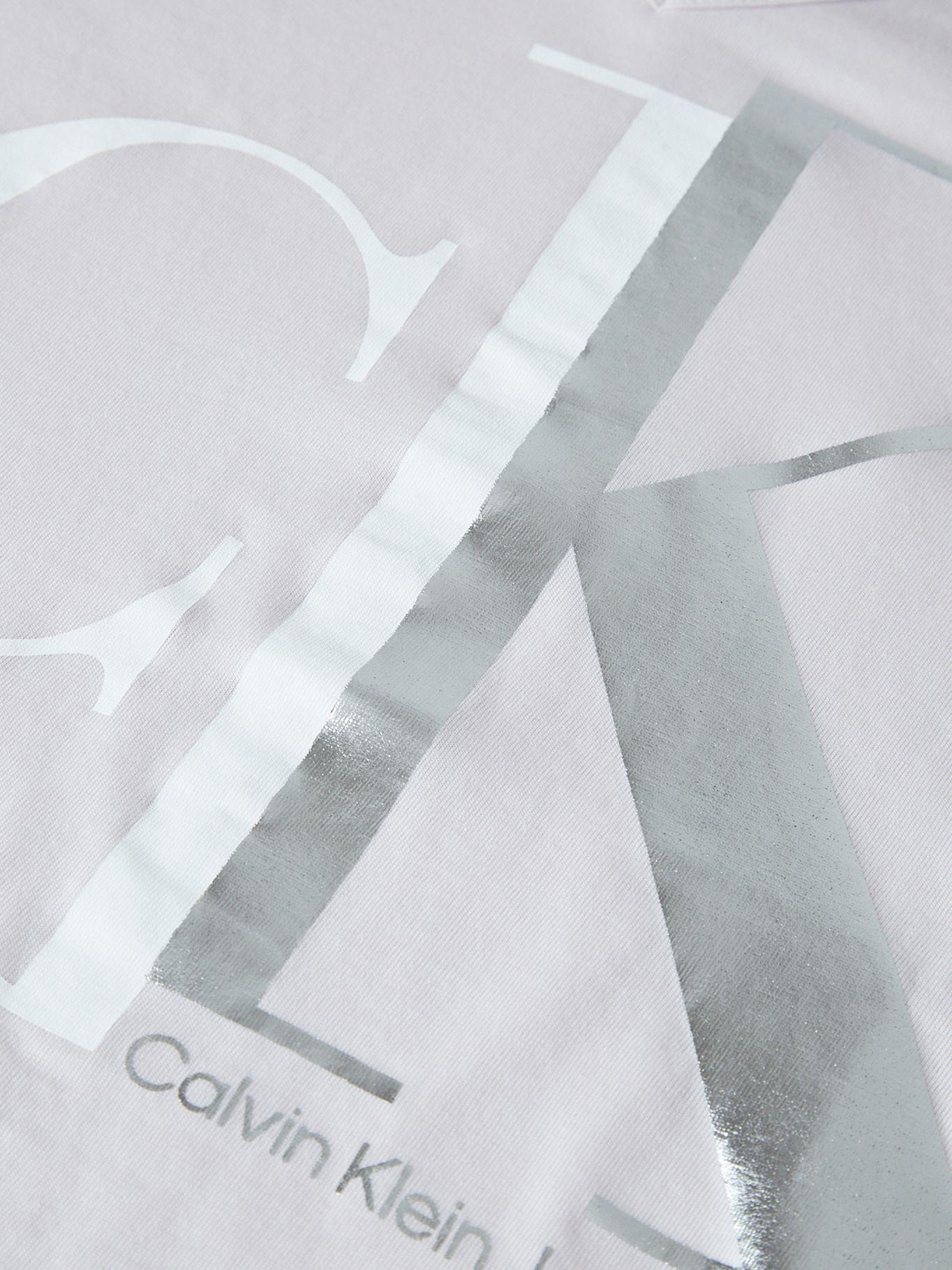 Polera Niña Split Monogram Blanco Calvin Klein-3