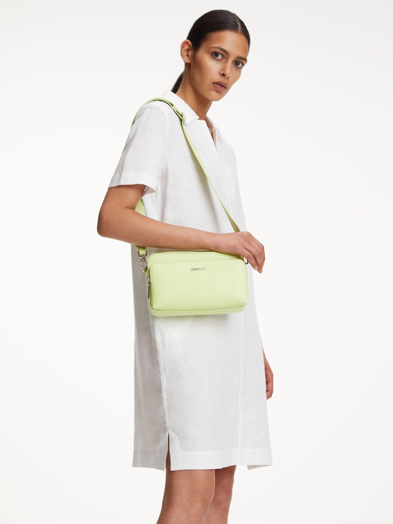 Bolso con bandolera grande reciclada Verde Calvin Klein-3
