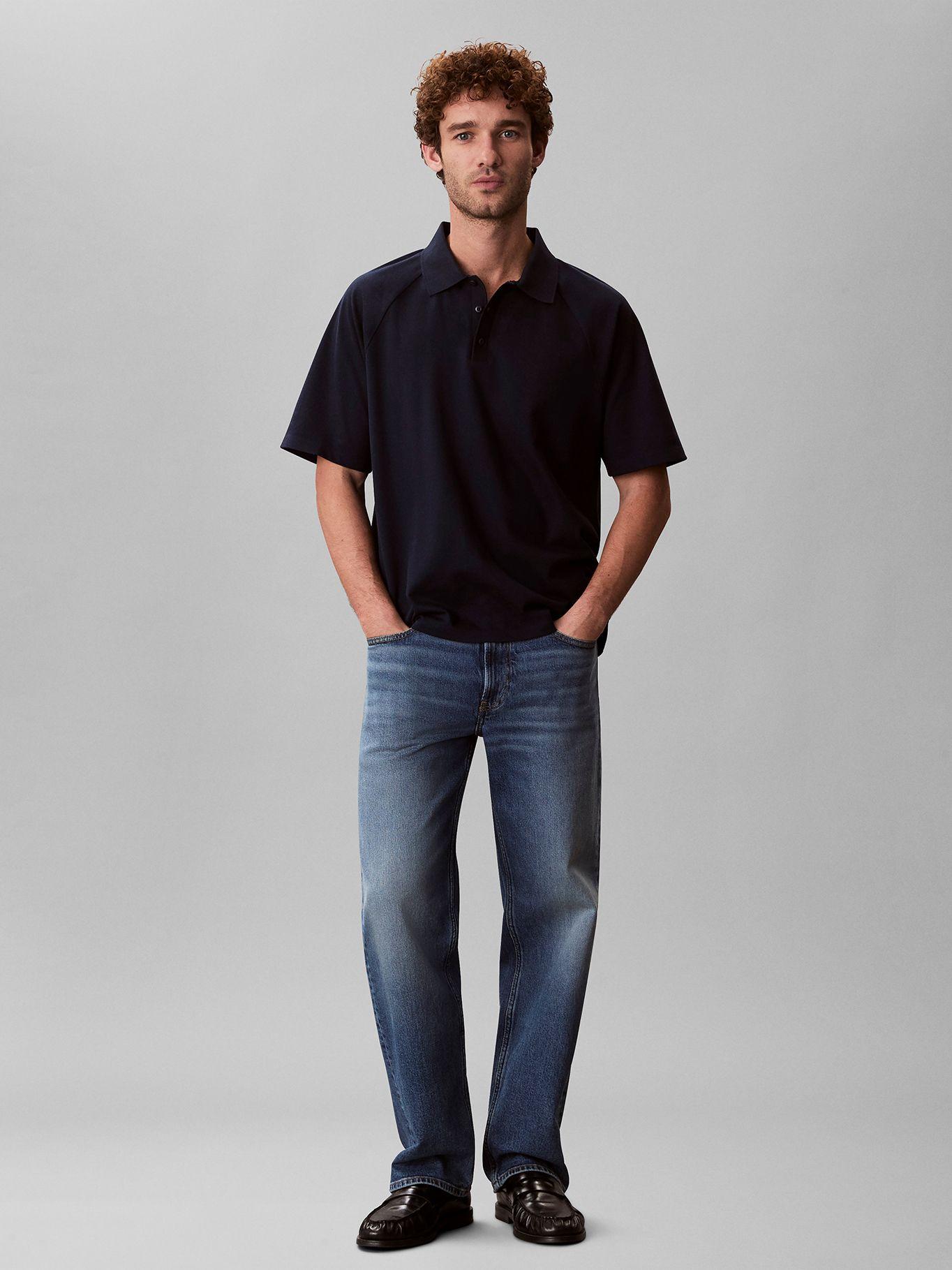 Polo Easy Bar Jacquard Azul Calvin Klein-1