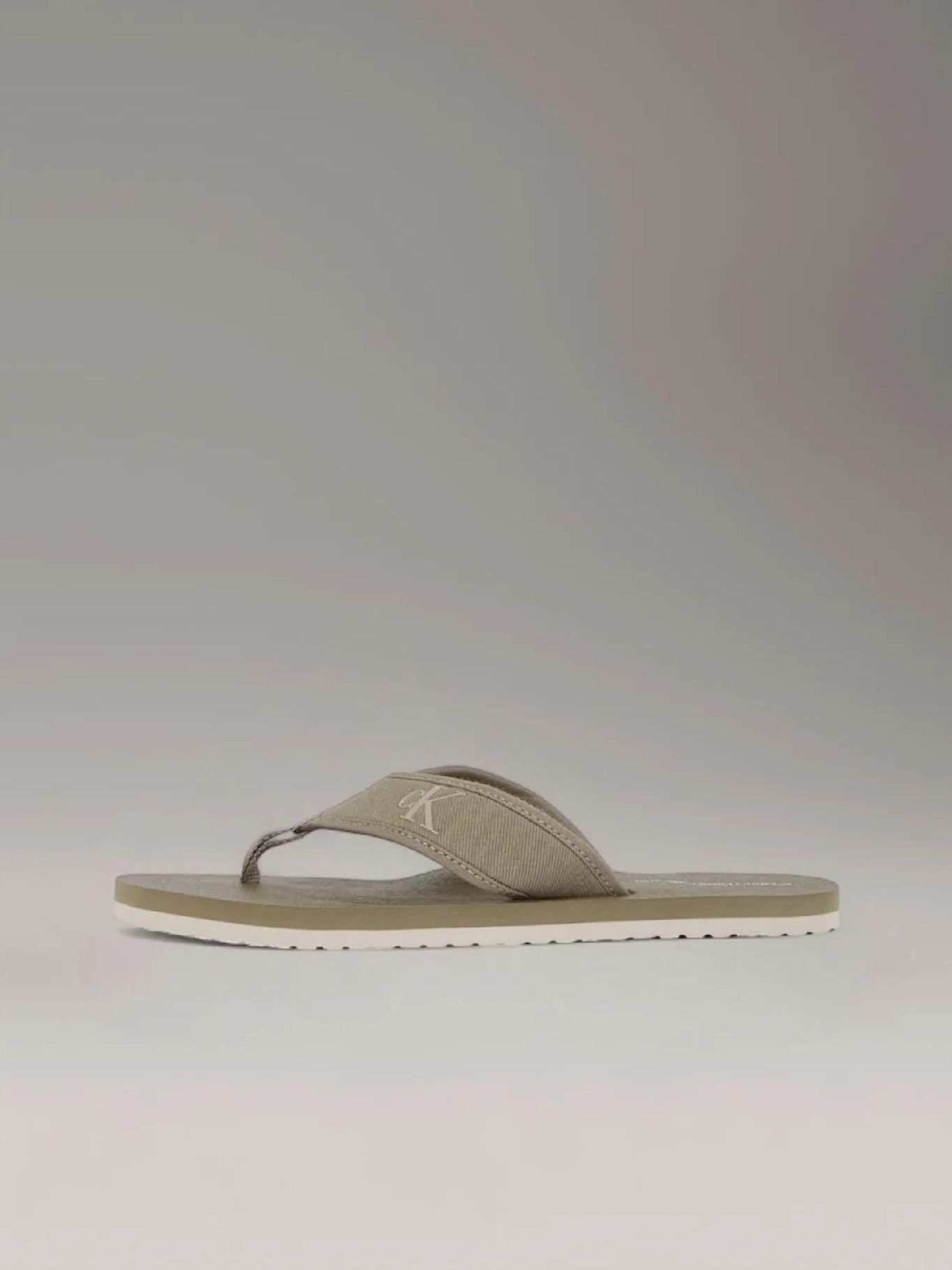 Sandalias de Lona Beige Calvin Klein-4