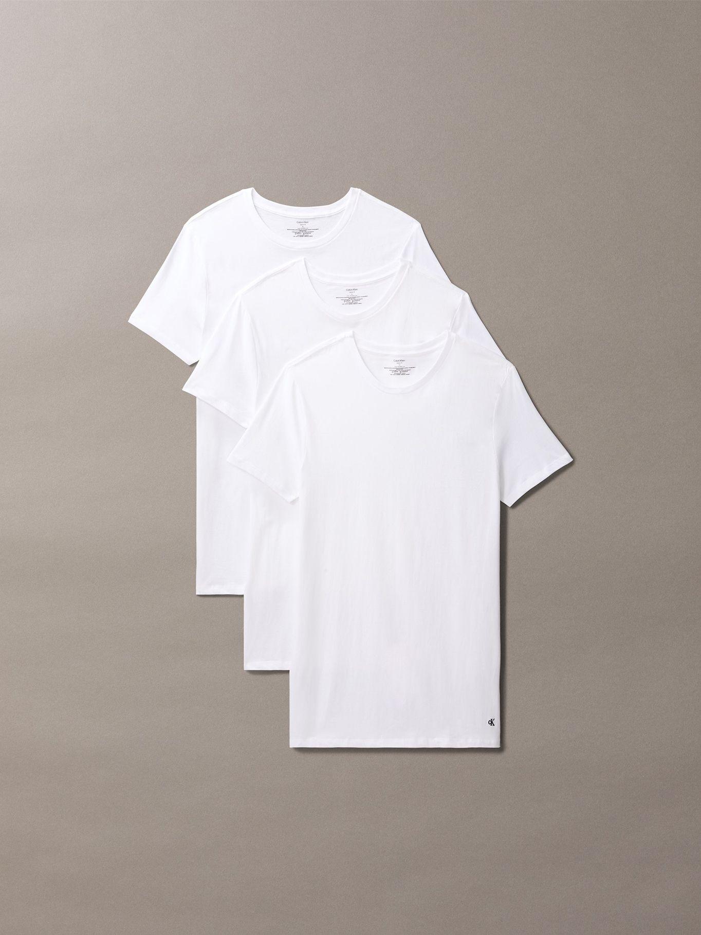 Pack de 3 Camisetas Cuello Redondo Blanco Calvin Klein-0