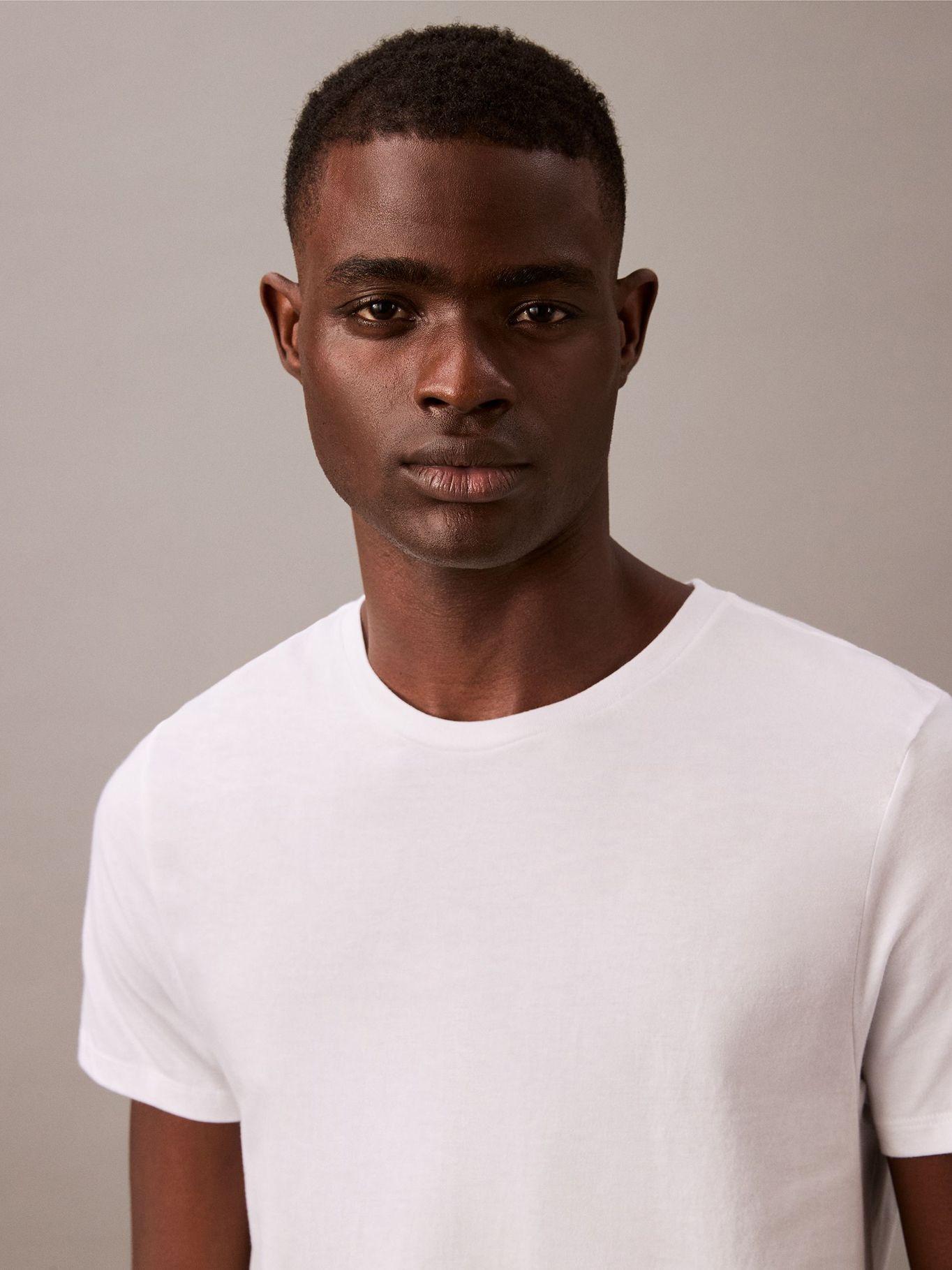 Pack de 3 Camisetas Cuello Redondo Blanco Calvin Klein-5