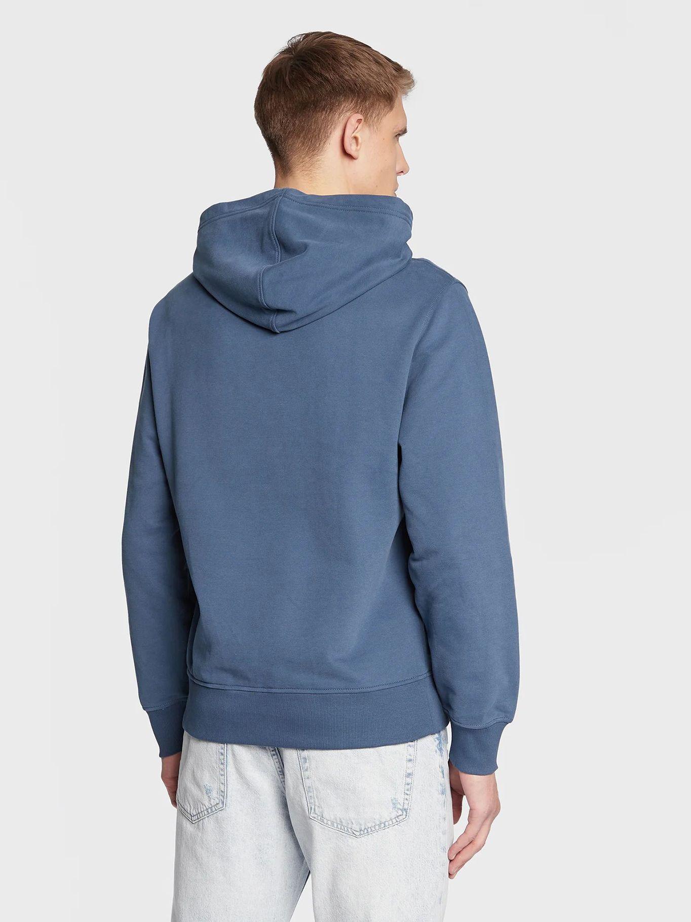 Sudadera con Capucha y logo en el pecho Azul Calvin Klein-2