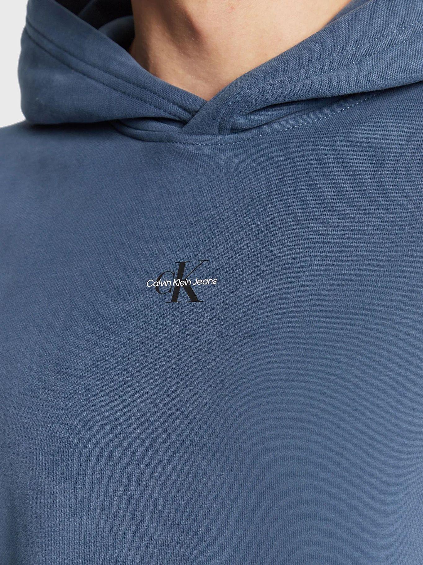 Sudadera con Capucha y logo en el pecho Azul Calvin Klein-4