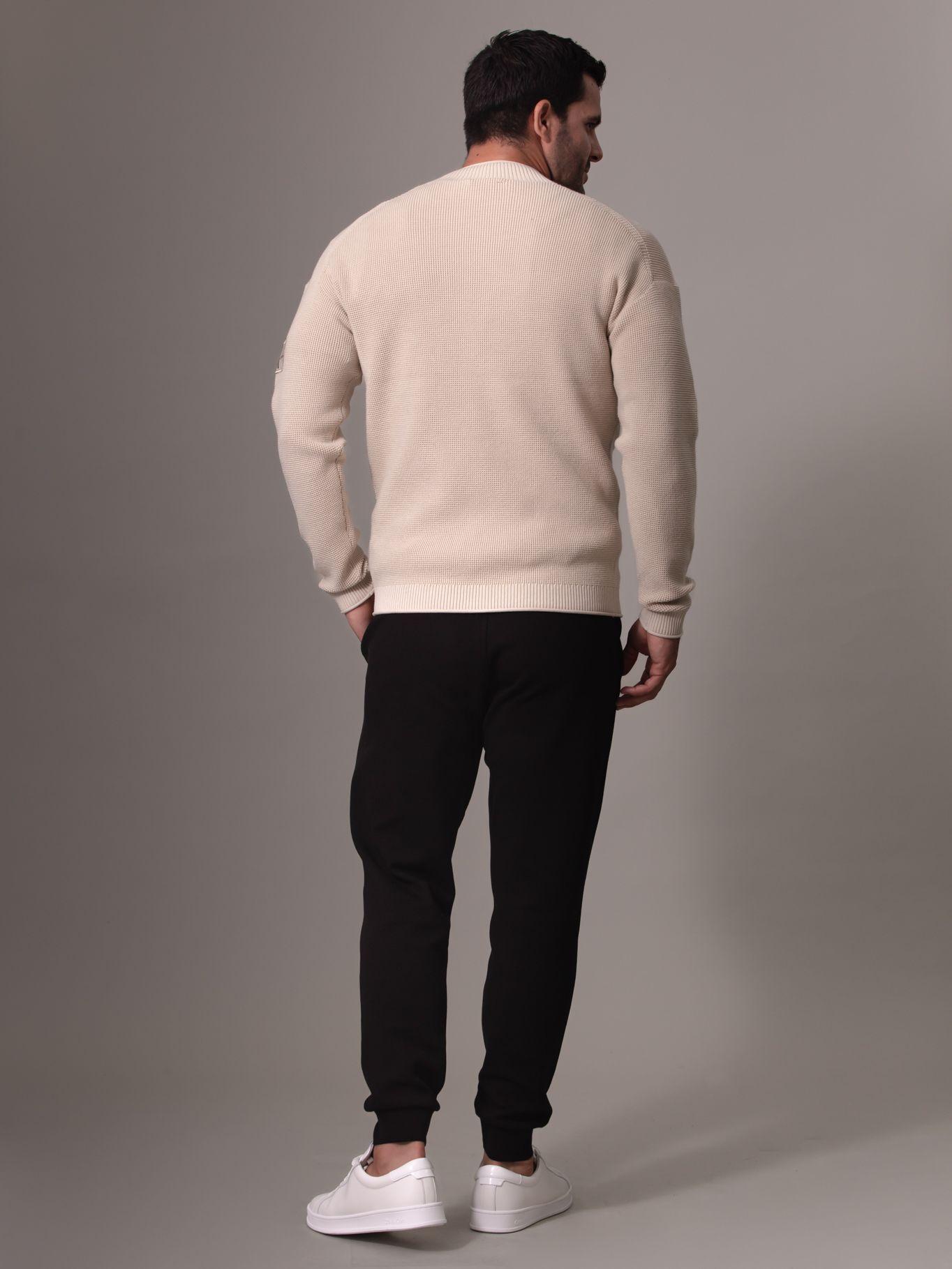 Sweater Badge Relaxed Sweater Beige Calvin Klein-2