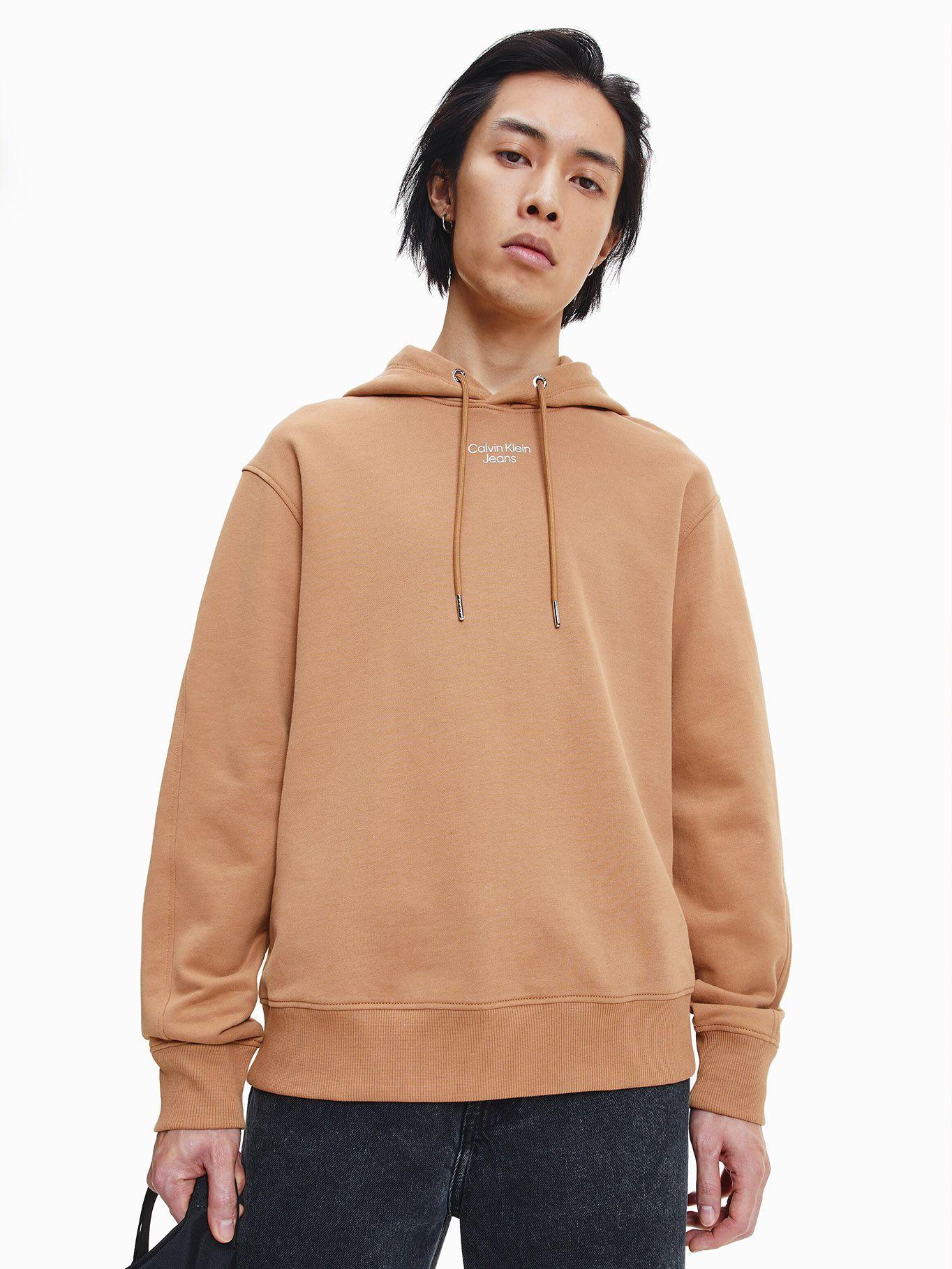 Hoodie Stacked Café Calvin Klein-0