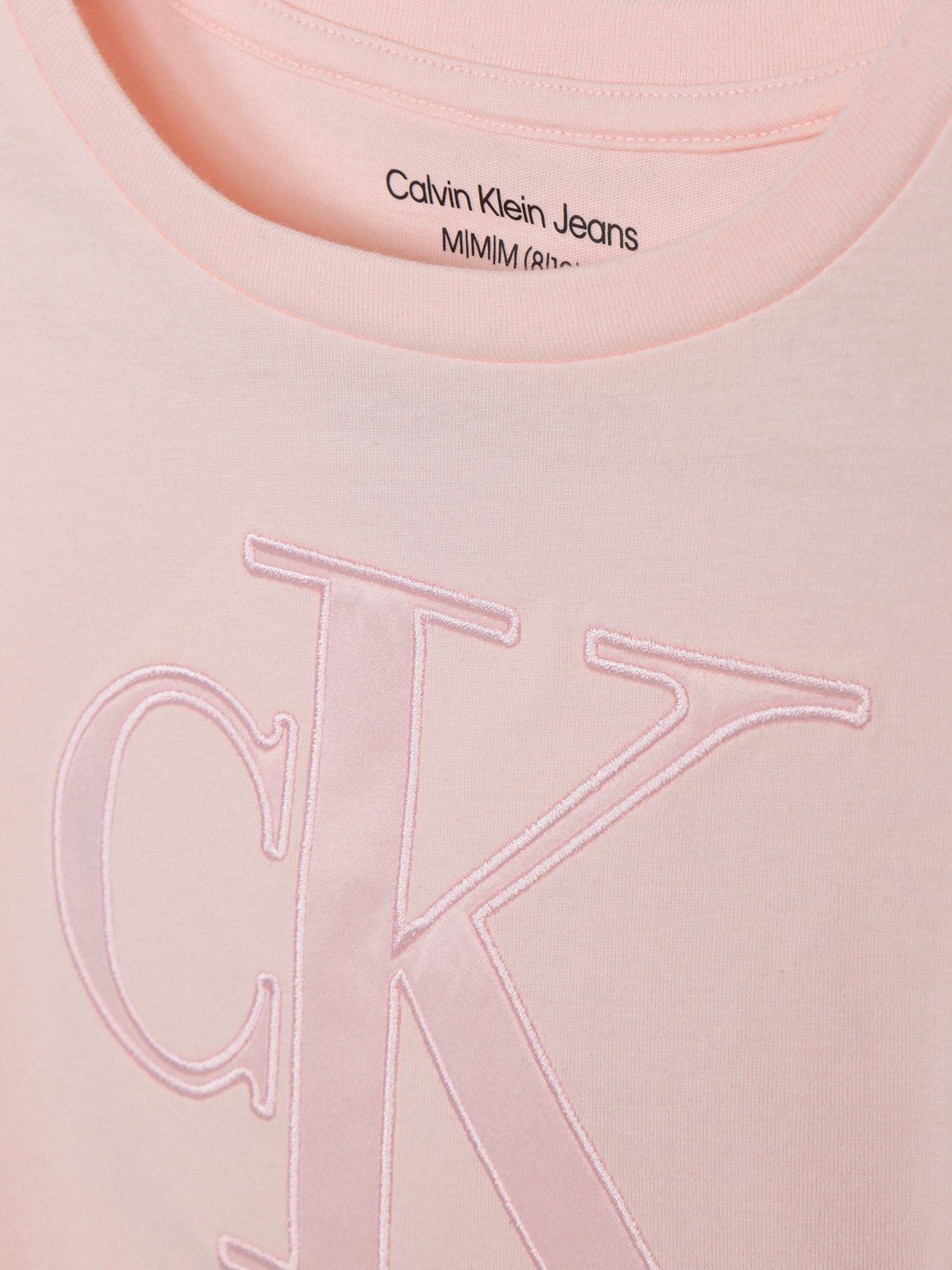 Polera Niña Boxy Con Monograma Damasco Calvin Klein-3