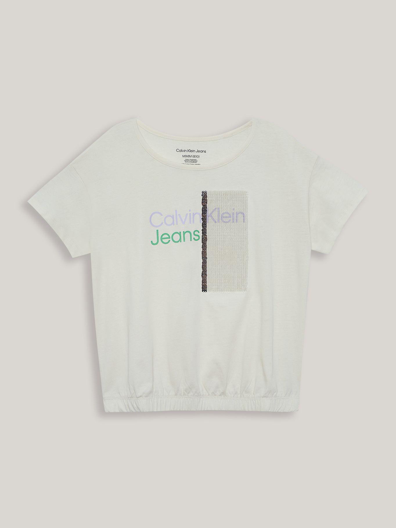 Polera Niña Ck Sequin Blanco Calvin Klein-0