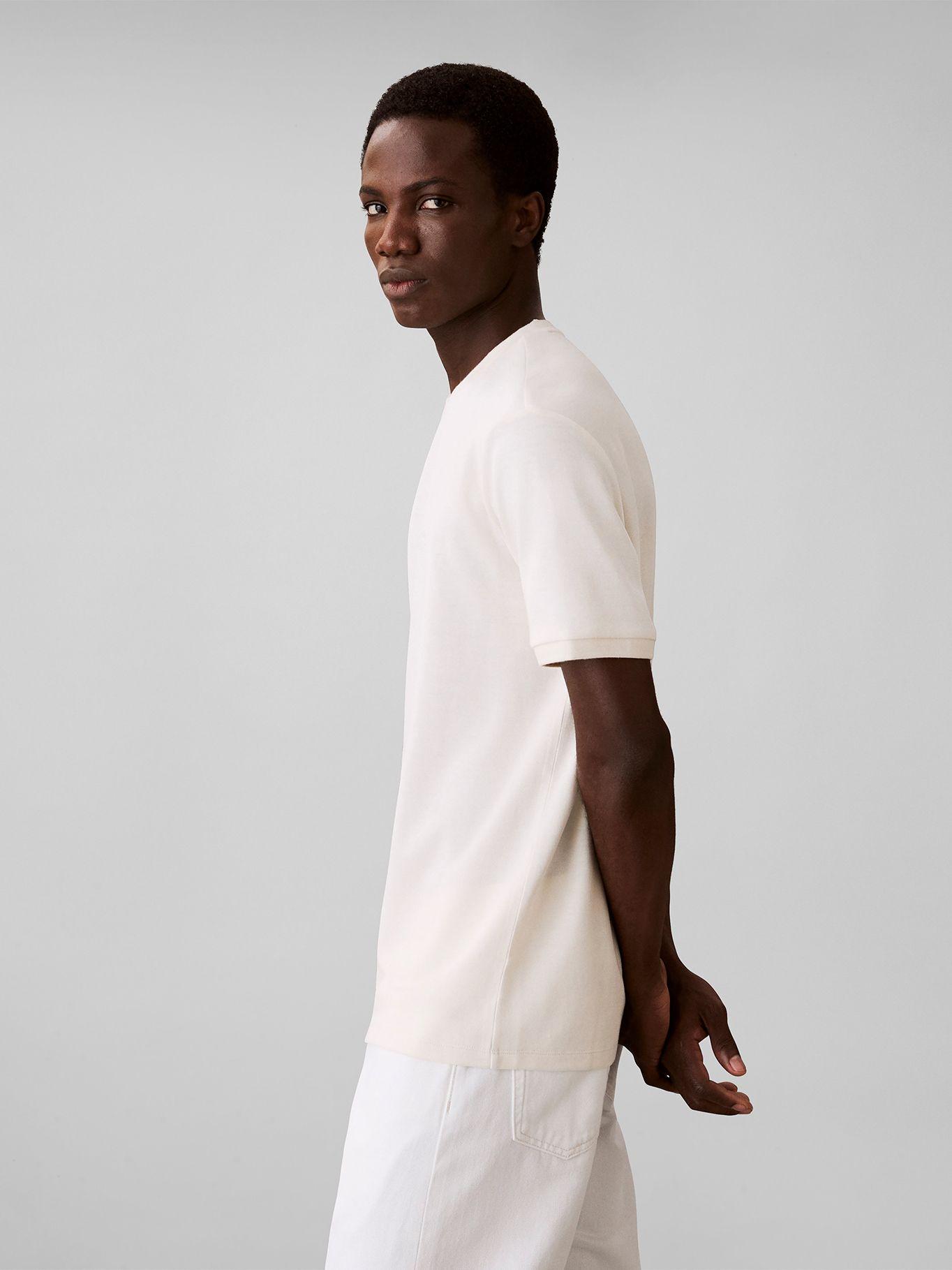 Polera de Rayas Sutiles Crema Calvin Klein-3