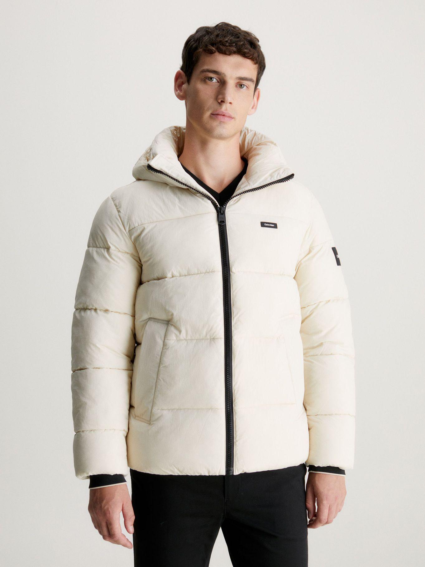 Parka Crinkle Nylon Puffer Crema Calvin Klein-0
