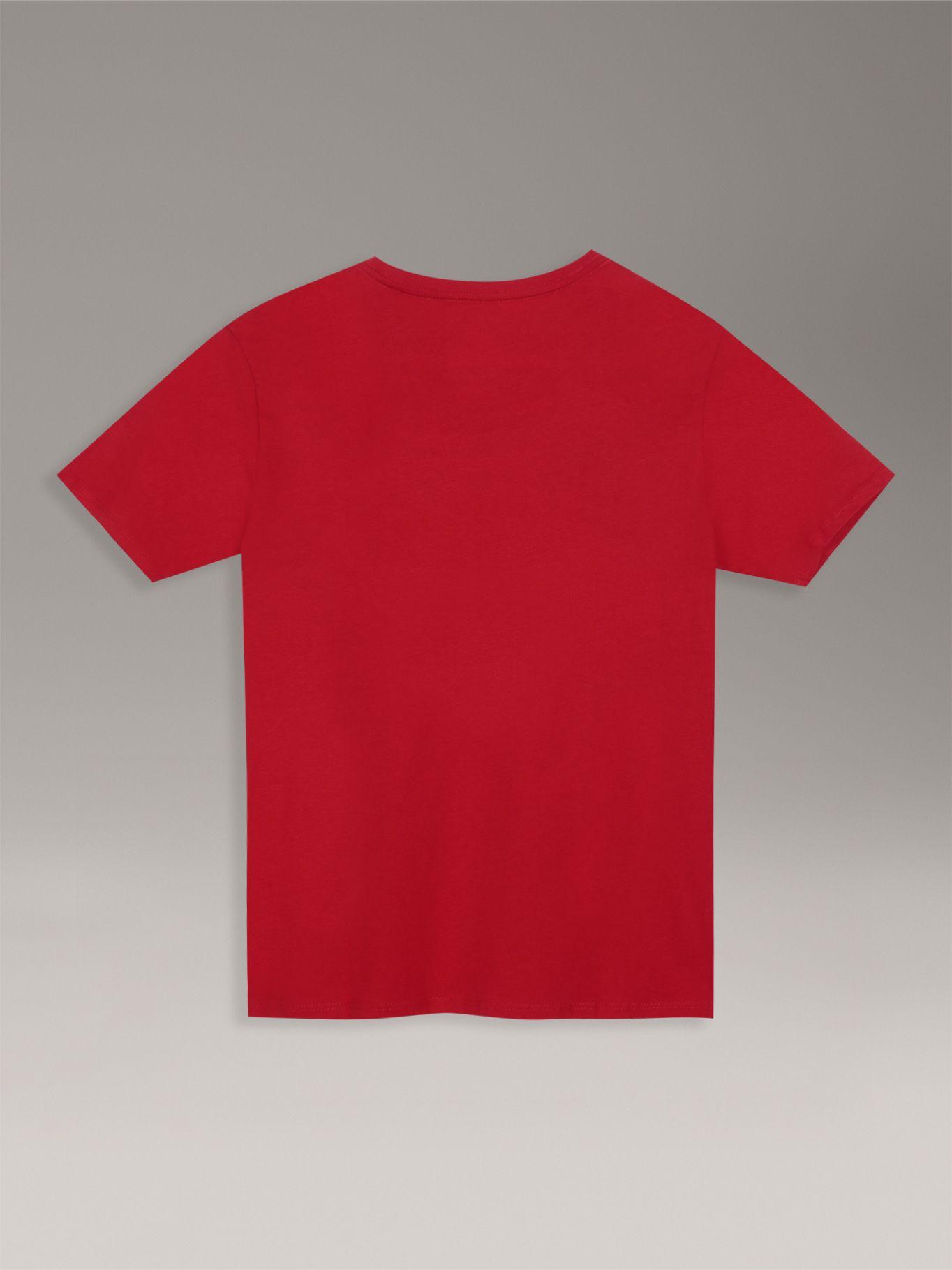 Polera Niño Manga Corta Con Monograma Rojo Calvin Klein-1