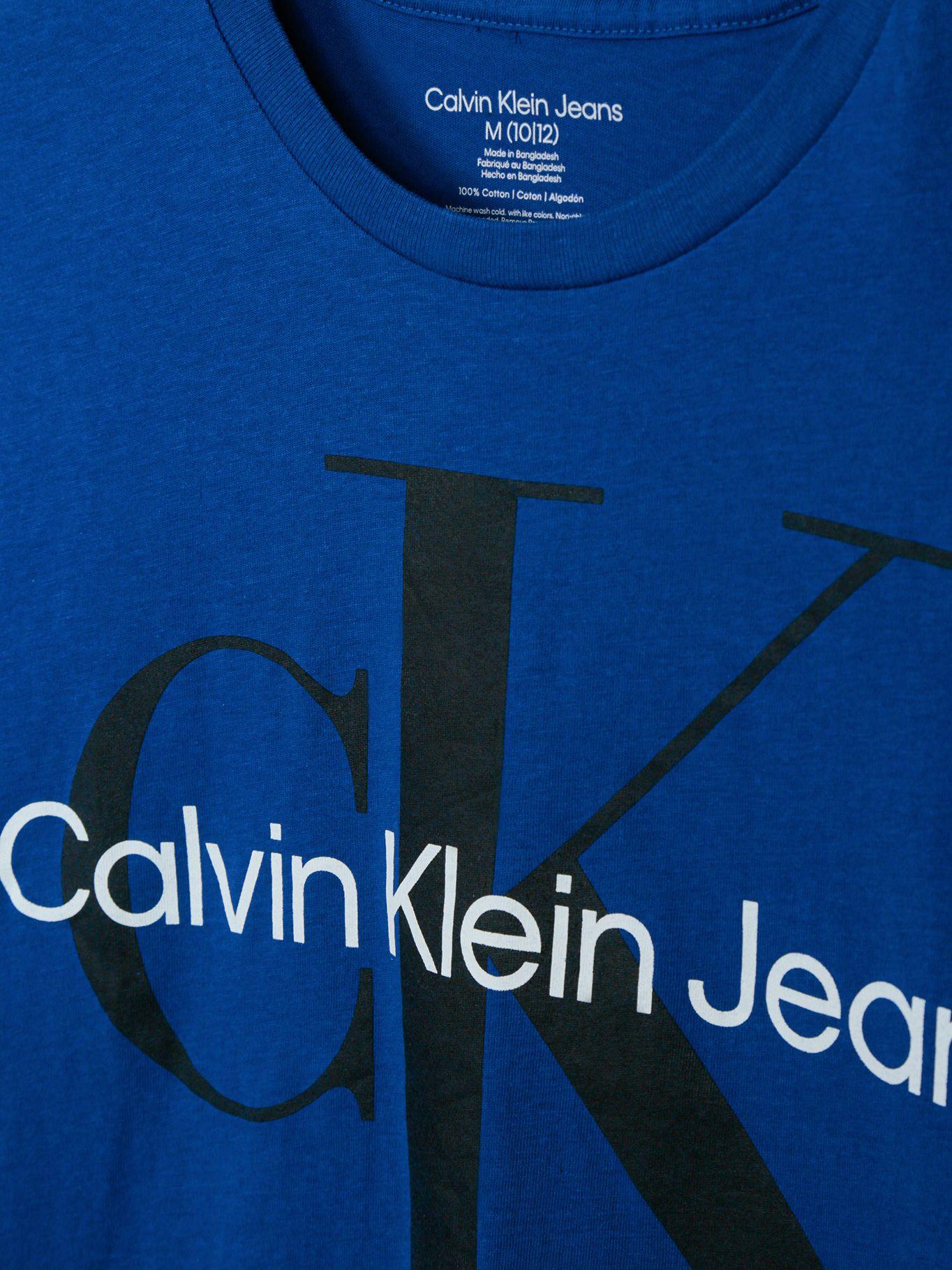 Polera Niño Con Monograma Para Niño Azul Calvin Klein-3