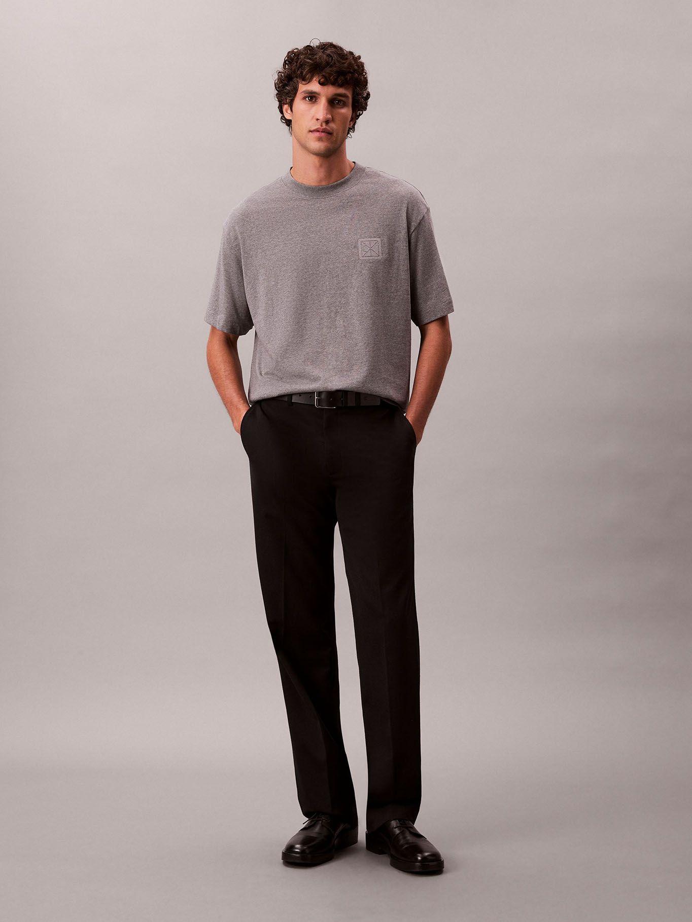 Polera con Parche de Emblema CK Gris Calvin Klein-1