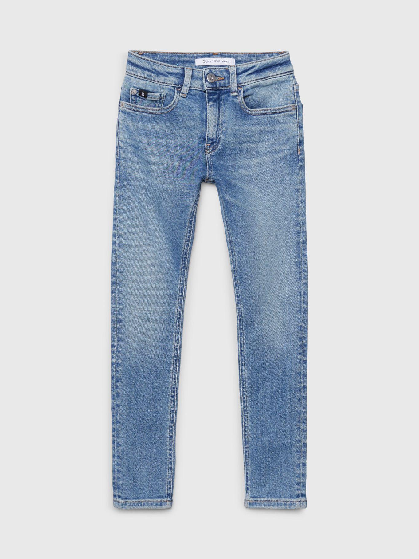 Jeans Niño Mid Rise Skinny Azul Calvin Klein-4