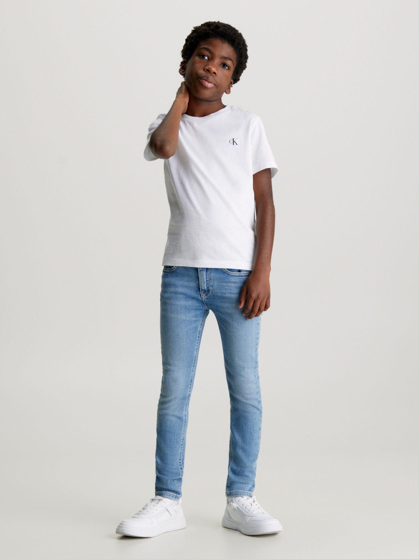 Jeans Niño Mid Rise Skinny Azul Calvin Klein-0